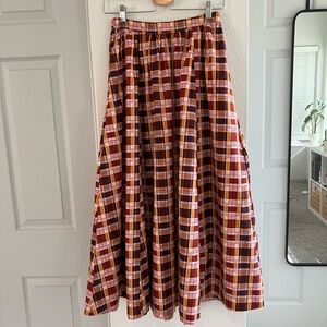 Anthropologie The Jacie Poplin Printed Maxi Skirt by Maeve size XS